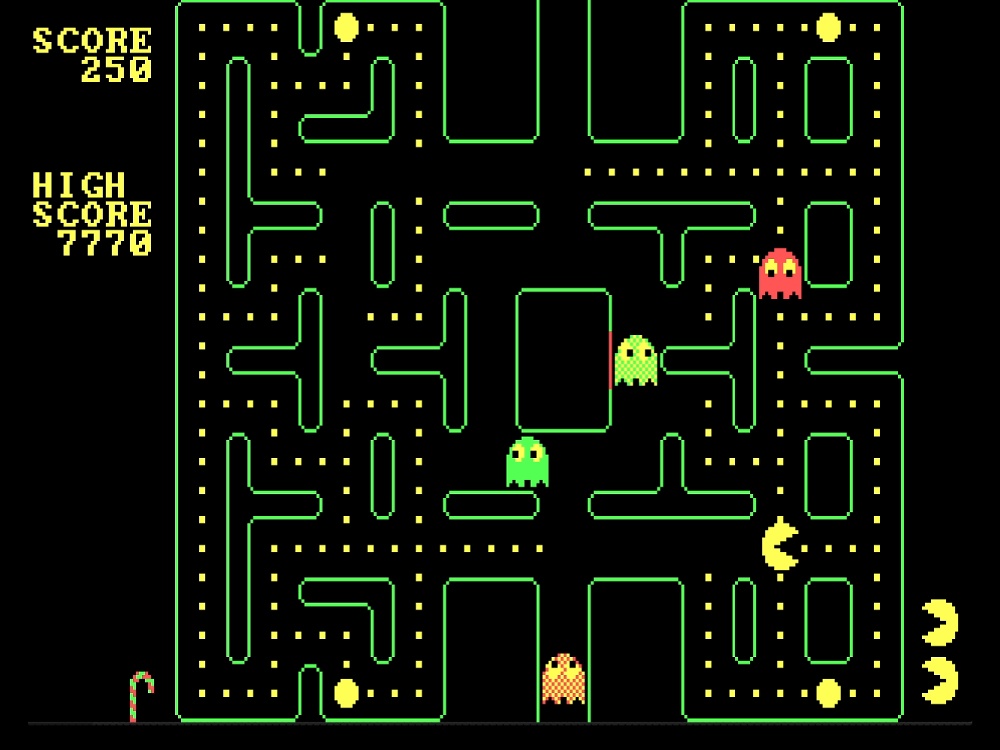 Gameplay of PC Man for DOS